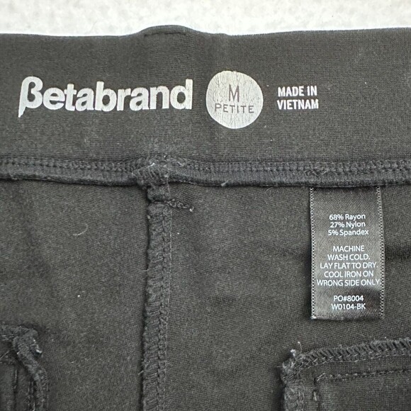 Betabrand Yoga Dress Pants Bootcut Medium Petite Pull On Black Stretch High Rise - Picture 5 of 11